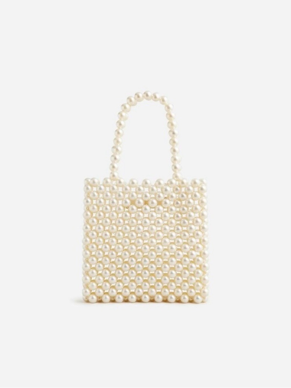 J. Crew Pearl Beaded Mini Bag - Cream